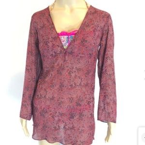 🆕 VS Digital Pixelated Snakeskin Swimsuit Coverup 🌺🏝🐍